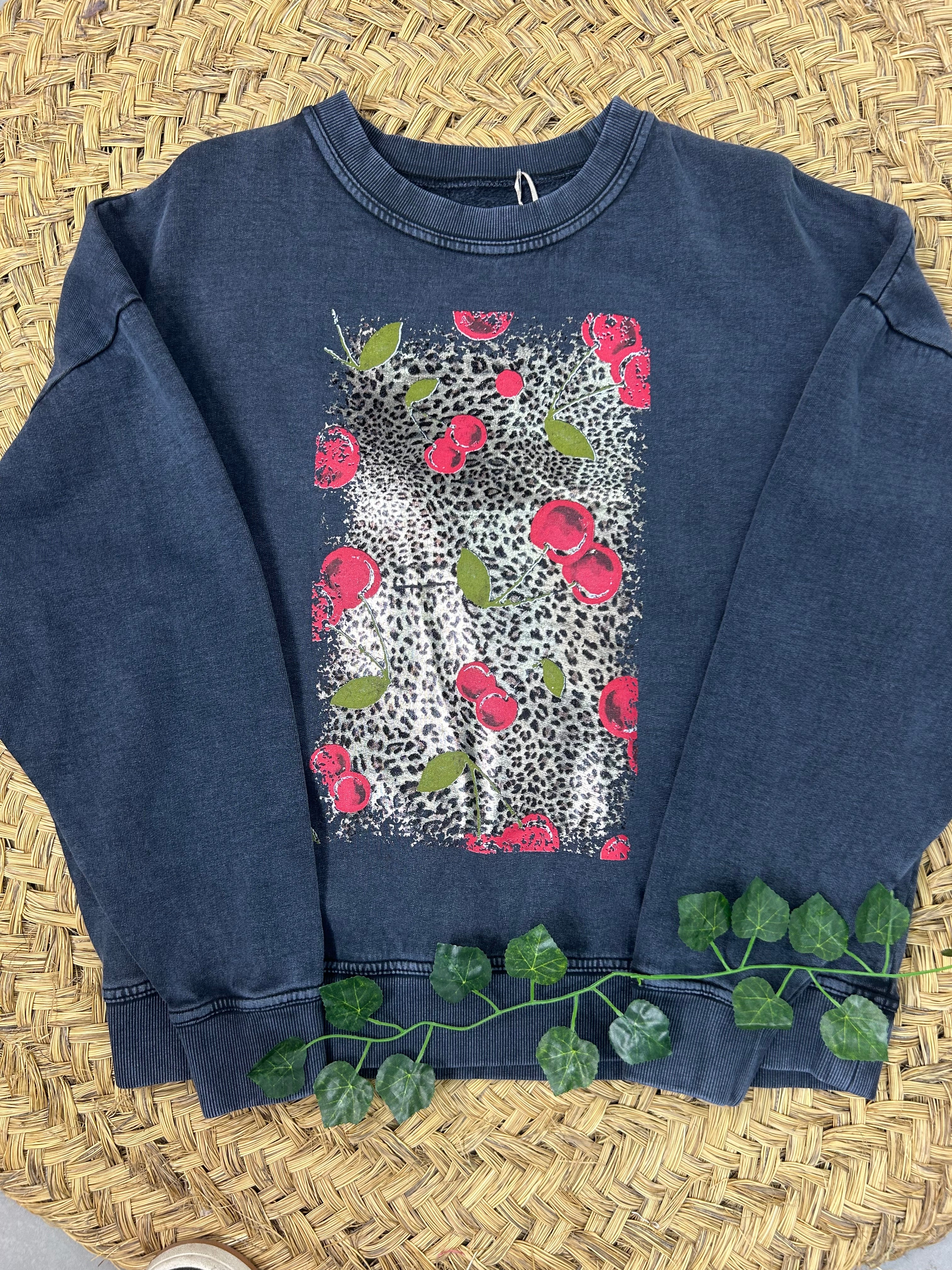SUDADERA PRINT CHERRY