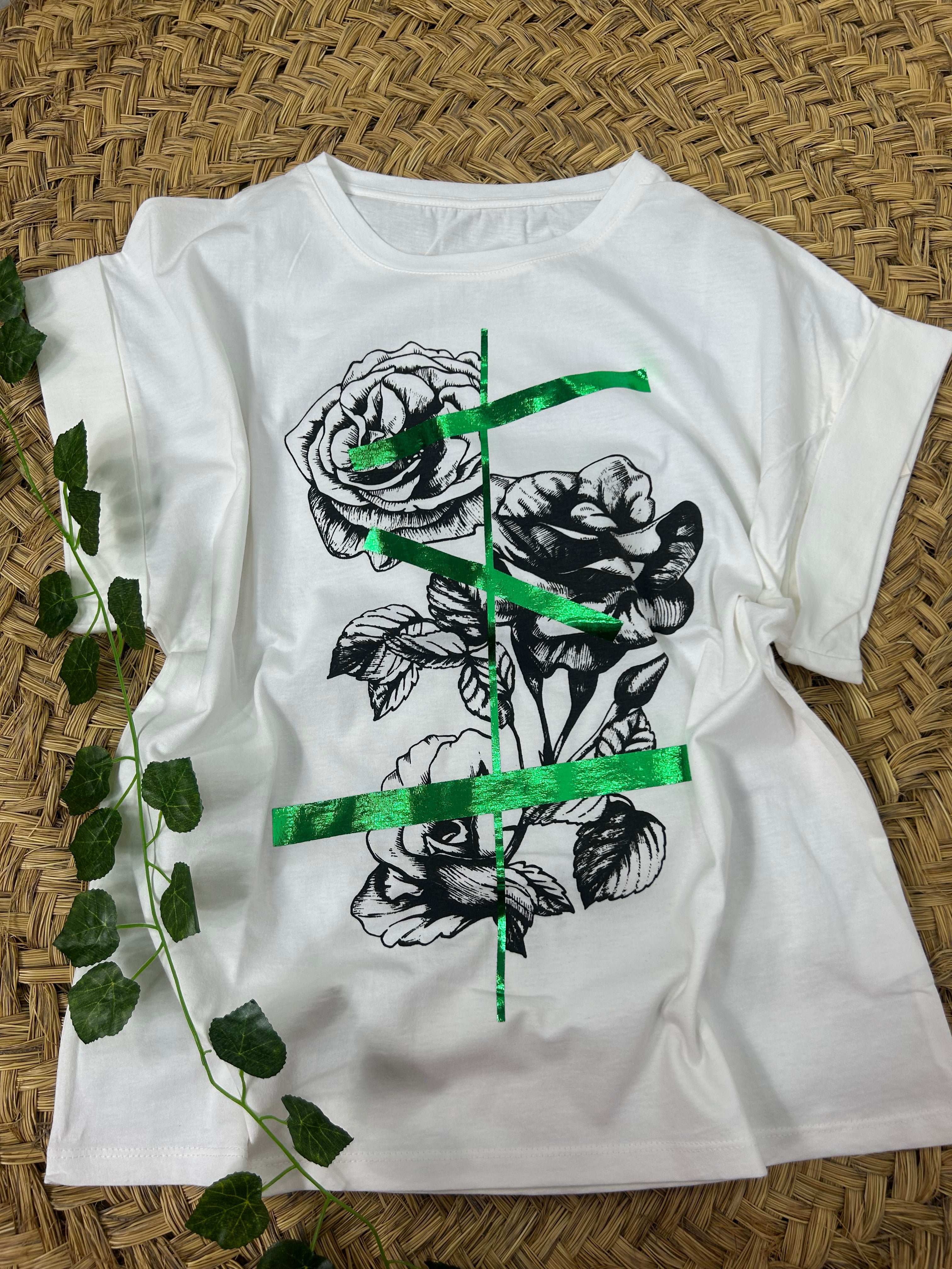 CAMISETA FLOR